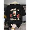 European Size Men'S Kinda Fit Panda Print Tee - Playful And Unique Style, Comfortable And Airy, Made of 100%, Round Neck, Short Sleeves for Summer