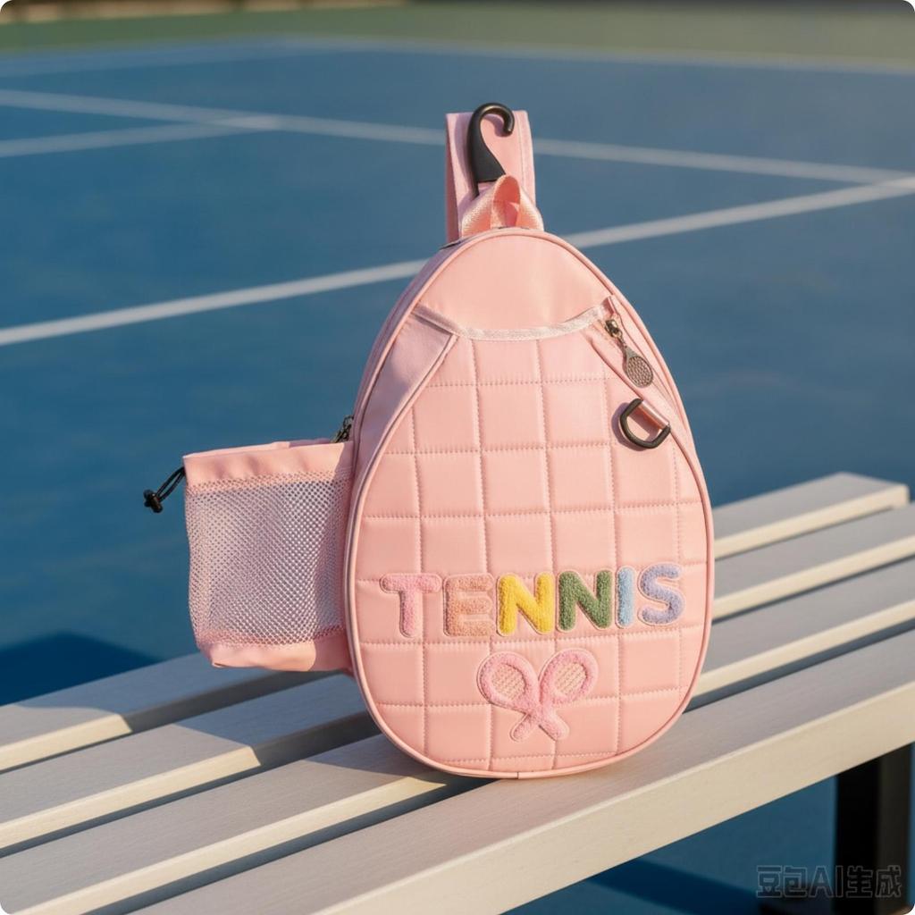 Tennis Bag with Mesh Side Pocket Compact for Court Days, Training Sessions