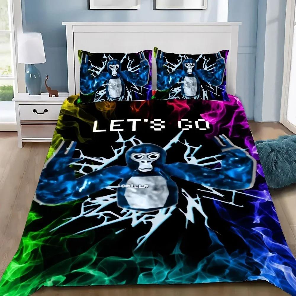 New Game Gorilla Tag Bedding Set Boys Girls Single Twin Queen Full Size Duvet Cover Pillowcase Bed Adult Bedroom Home Textiles