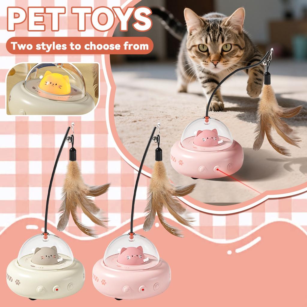 Cat Self-Entertainment Toy, Automatic  Motorized Toy For Cats With USB Charging And Pointer, Ideal For Active Entertainment And Exercise