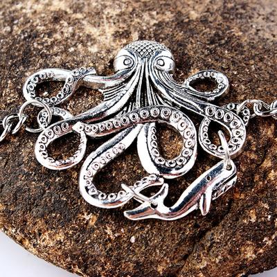 Serin Unisex Alaşım Ahtapot Tasarım Bilezik Takı Zinciri Düğün Aksesuarları