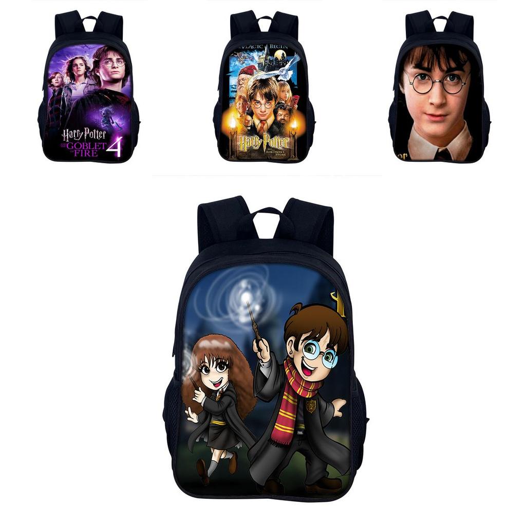 Harry Potter Student Backpack Nylon School Bag With Padded Laptop Compartment For Boys And Girls