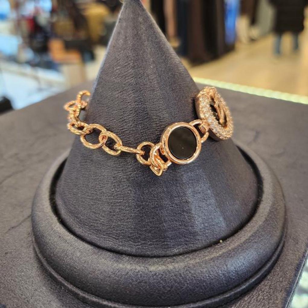 Atria Onyx Circle Chain Bracelet SEYBADG0002PKF