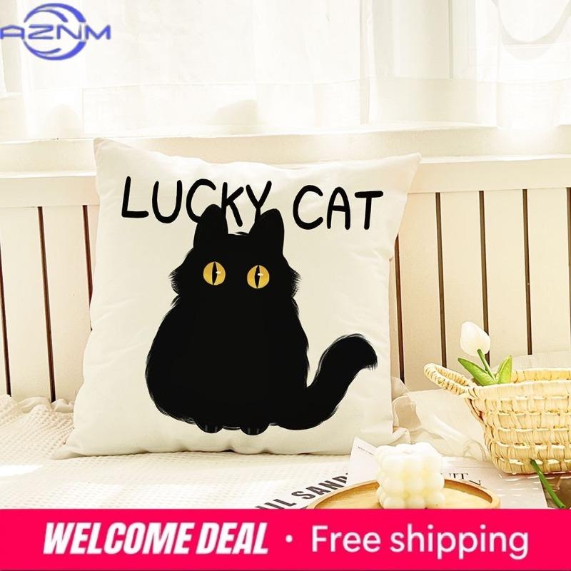 Ins Nordic Geometry Black And White Pillowcase Light Luxury Home Sofa Cushion Cover Living Room Bedroom Pillow Cover
