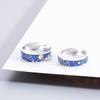 2 Pezzi Design Coppia Van Gogh Notte Stellata Anelli Aperti per Donne Uomini Amanti Eleganti Stelle Blu Luna Anello Regolabile Gioielli