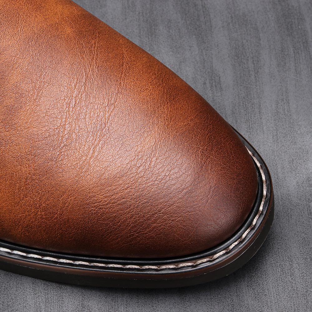 Herren Übergröße Britische Chelsea Boots - Retro Mode Geriebene Farbe Knöchelschuhe