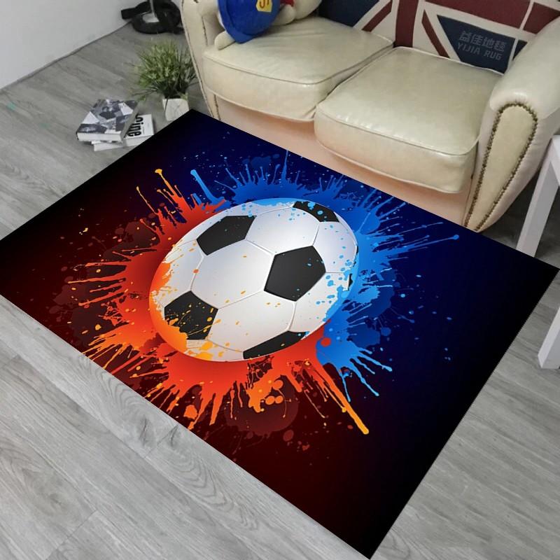 VIKAMA Football Fan Exclusive Rug Atmosphere Soft Non Slip Living Room Gaming Room Bedroom Decor Foot Mat Sports Style Home