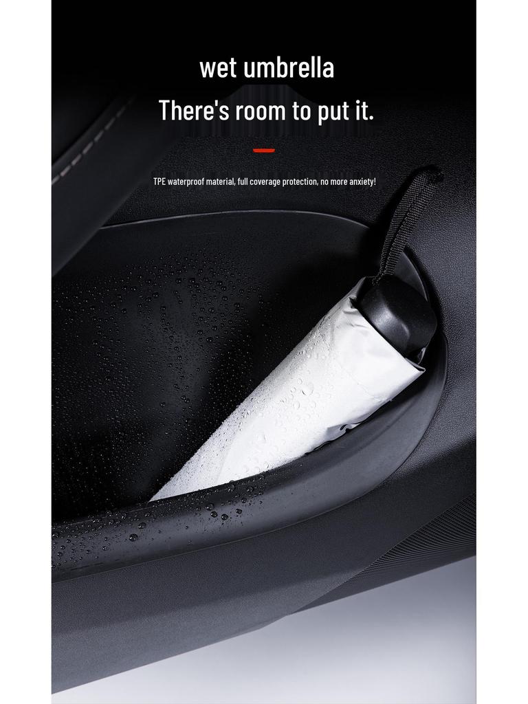 Fits Tesla Model Y/3 Refreshed, Full Wrap TPE Car Door Storage Box, Interior Accessory.