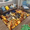 Luxurious Egyptian Pharaoh Rug for Living Room - Ancient Civilization Art Carpet with Gold Accents | Historical Decor
