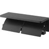 Wall Toilet Paper Holder Double - Black - W28.5xD12xH8.5cm - Tower - with Shelf - 1300 - Includes Drywall Pins & Wood Screws