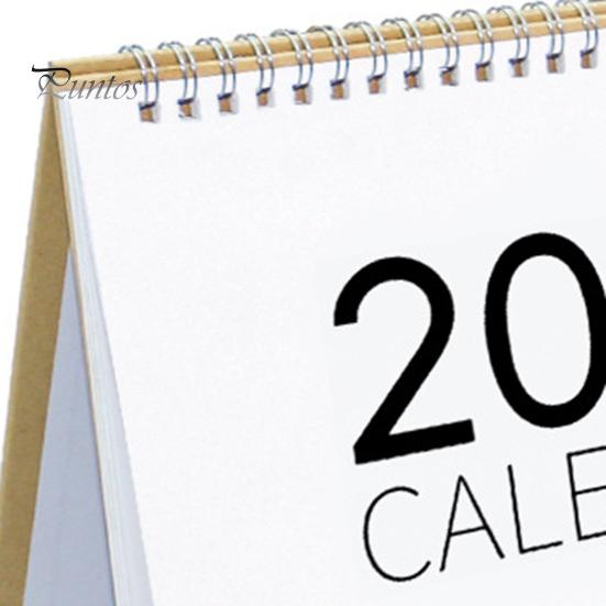 2025 Skrivebordskalender Small Stand Up Double-Coil Binding Månedlig kalender Dagsplanlegger Event Markeringstabell Kalender for hjemmekontorskole
