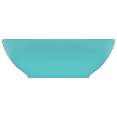 Luxurious Oval Wash Basin Matte Light Green 40 X 33 Cm Ceramic