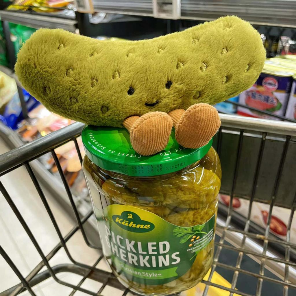 15/26cm Saure Gurke Plüschpuppe Niedliches Obst und Gemüse Plüschtier Haustier Haushaltsartikel Ornamente Kindergeschenke