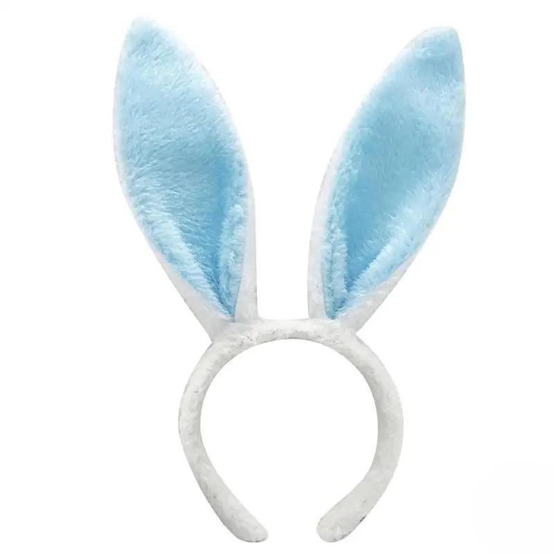 1-10PCS Plush Easter Bunny Ears Headband for Women Rabbit Ears Hairband Cosplay Costume Accessories for Girls and Easter Parties