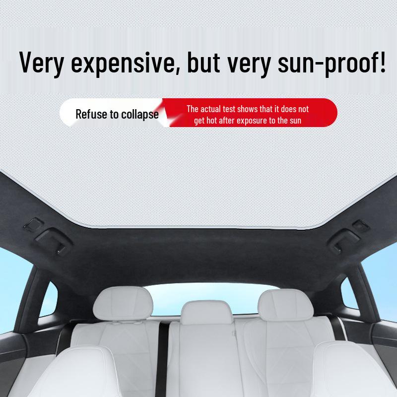 ZEEKR Sunroof Sunshade for 001, X, 007 GT - Ice Crystal Curtain for Heat Insulation and Sun Protection Zeekr 007 without Radar, Split