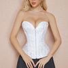 Flower Satin Corset Slim Fit Summer Crop Tops Elastic Waistband Vest  Spring Summer