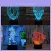Luz de Noturna Super Mario 3D com Controle de Toque e Controle Remoto para Decoração de Quarto
