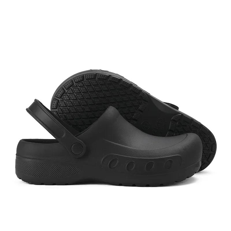 Zoccoli da Chef da Uomo Scarpe da Cucina da Uomo Scarpe Iniettate in EVA Suola Antiscivolo Zoccoli Comodi da Giardino Sandalo Impermeabile