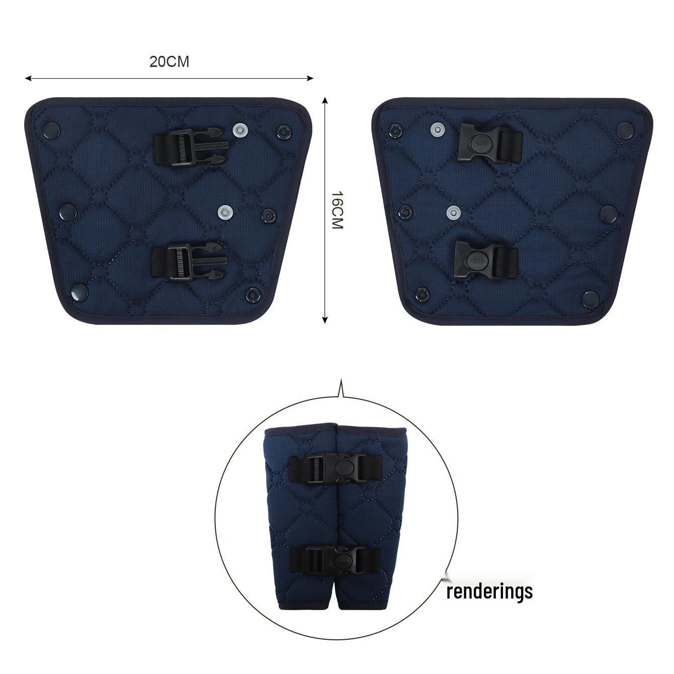 

Portable Baby Car Seat Safety Shoulder Strap Protector - Anti-Kick, Stroller-Compatible Cover. 20*16 темно-синього кольору