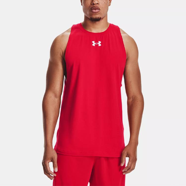 Under Armour Casual Breathable Basketball Sports Vest Men Tops Red 1361901-600