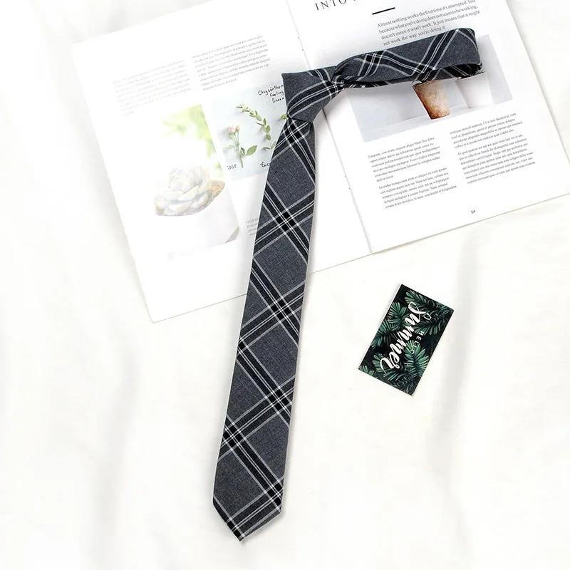 Brown Tie Men Shirt Gift Male Preppy College Style Coffee Stripe Retro Tie Decoration Jk Necktie Female Girly Kawaii Accessories