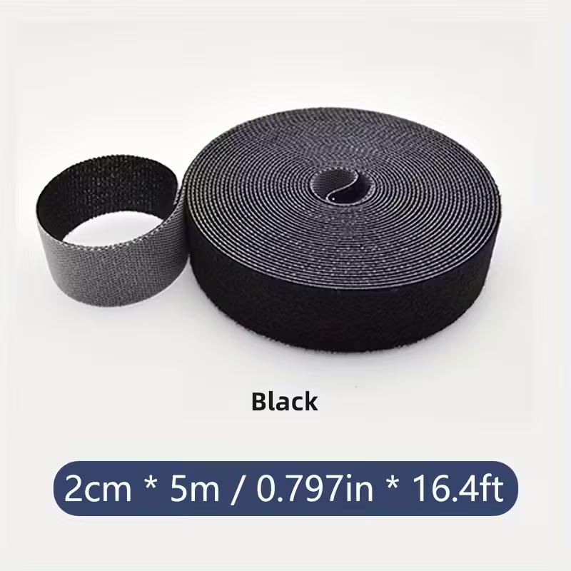 5M/Roll Fastening Cable Ties Reusable Hook and Loop Cable Organizer Straps Fastening Tape For Wires Managing Household Organizer