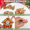 12pcs Gingerbread Man Ornaments for Christmas Tree, Assorted Plastic Gingerbread Figurines Ornaments, Christmas Tree Hanging Decorations, 3 Inch Tall