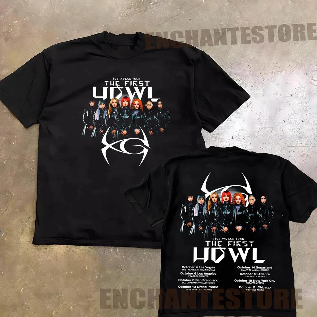 XG The First Howl World Tour T-shirt XG Woke Up Shirt Xtraordinary Girls Shirt Kpop Print Cotton Clothing Casual Loose Unisex