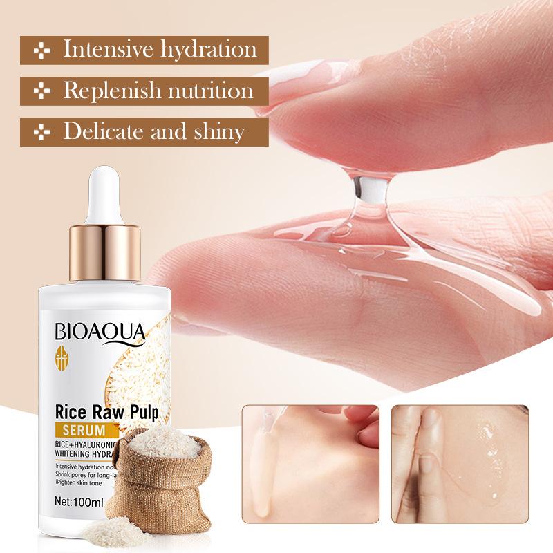100ml Rice Raw Pulp Hyaluronic Acid Hydrating Essence Deep Moisturizing Hydrating Skin Essence