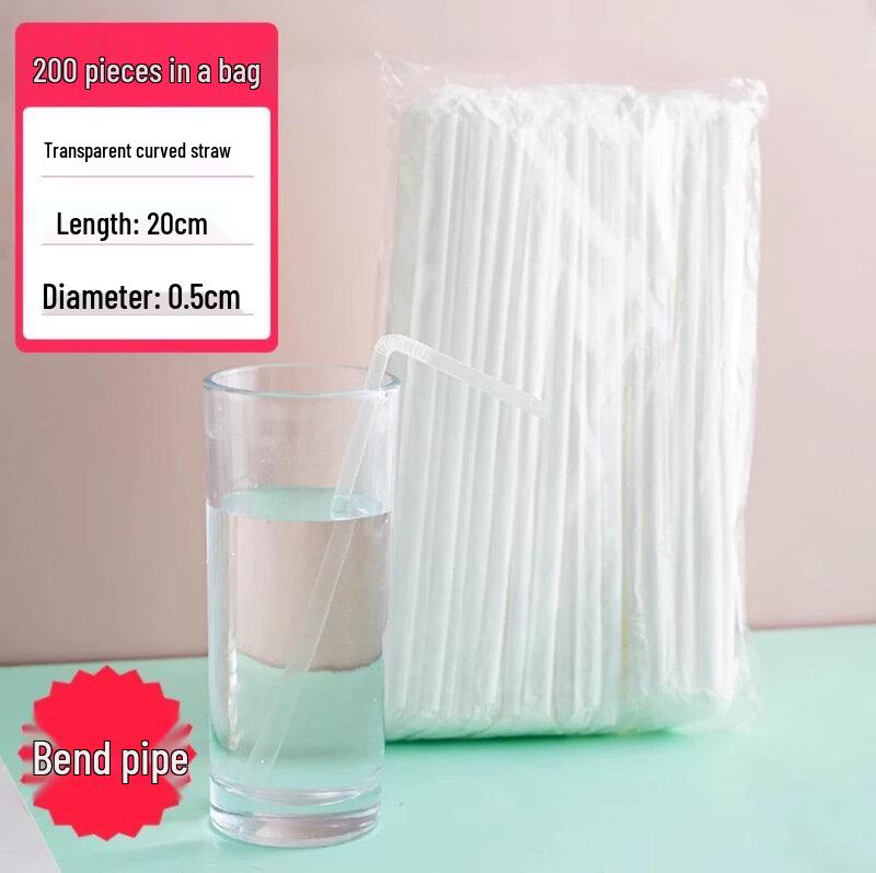 ZISIZ Individually Wrapped Plastic Straw