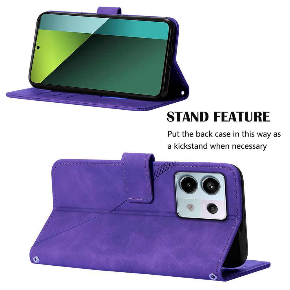 For Xiaomi Redmi Note 13 Pro 5G/Poco X6 5G Leather Case with Hand Strap Wallet Stand Phone Cover