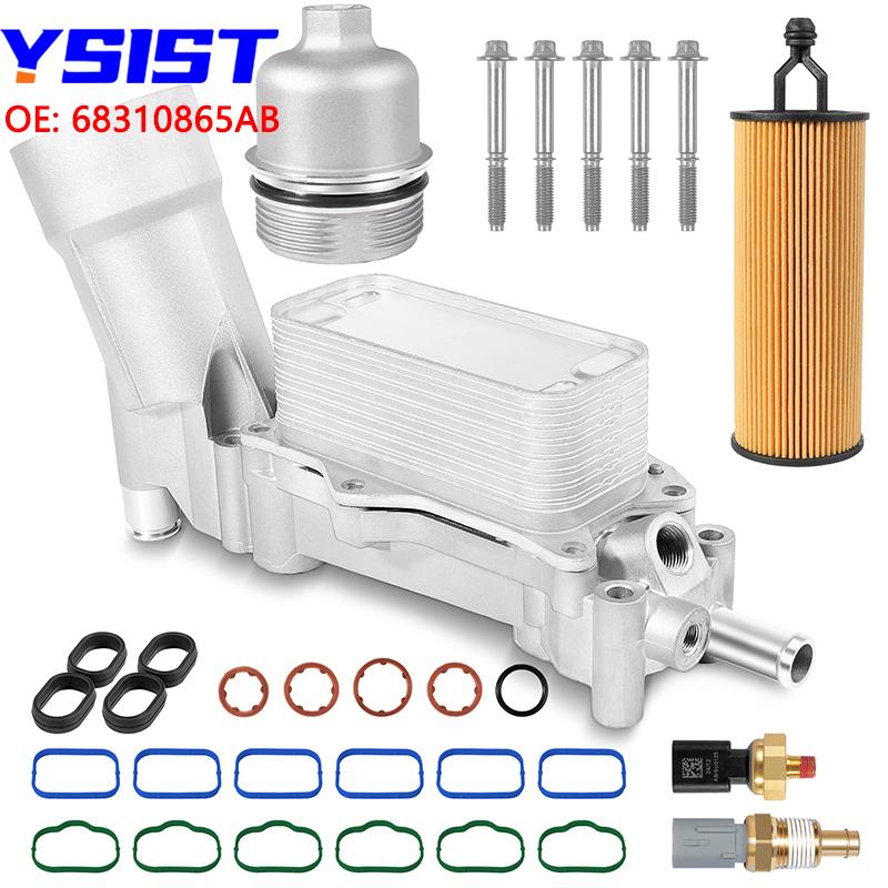 Full Aluminum Oil Cooler for Jeep Cherokee 3.2L V6 Wrangler Chrysler 200 300 Dodge Challenger Journey Ram ProMaster 68310865AB