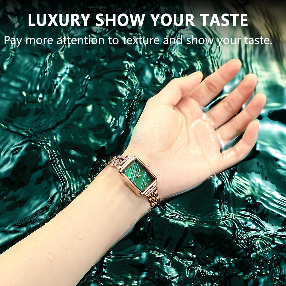 Fashion Female Watches Quartz Movement High Quality Waterproof Lady Watch Stainless Steel Mesh Rose Gold Watch for Girl