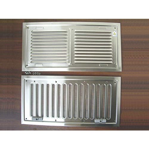 Usami Kogyo UK-RGB2040 Stainless Steel Register Louver, 200 x 400mm (Silver)