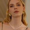 Niche Retro French High-end Temperament Metal Flower Simple Earrings Earrings Women
