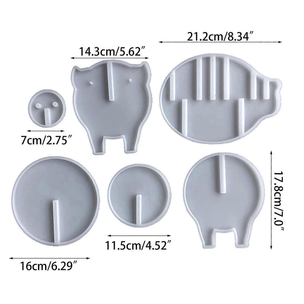 Cute Pigs Shaped Silicone Coaster Moulds Cake Molds Baking Moulds Chocolate Mould Baking Accessories for DIY Hand Making