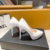 Spring and Autumn cm high heels thin heels waterproof table shoes women's patent leather women's shoes new spring and autumn single shoes women's shoe