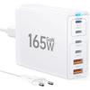 Chargeur USB - Blanc - 165W - 4 USB-C + 2 USB-A - Charge Rapide - GaN