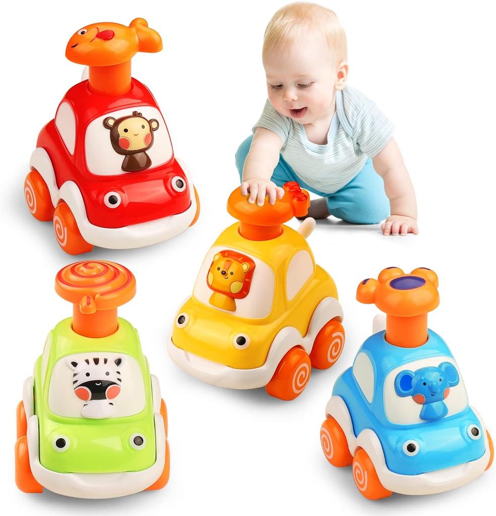 Fun forest animal pressure car cartoon inertial car sliding toy model car