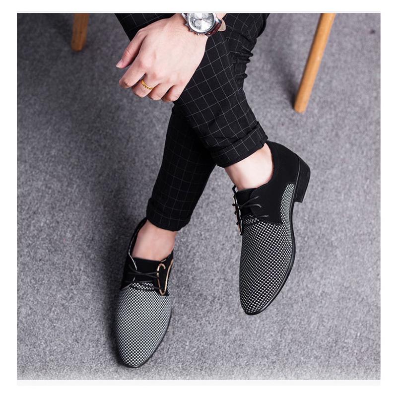 Men Leather Shoes Office Men's Dress Suit Shoes Italian Style Wedding