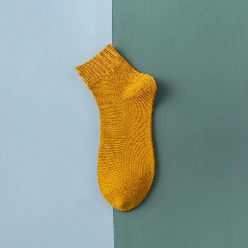 Cotton Solid Color Woman Socks Summer Thin Hollow Out Mesh Short Socks Soft Casual Breathable Fashion Harajuku Retro Ankle Socks