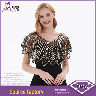 Retro 1920s Sequin Evening Shawl for Women