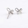 Silver Temperament Ear Jewelry Women'S Personality Simple Smooth Plain Silver Butterfly Earrings Exquisite Atmosphere Fashion Tremella Decoration