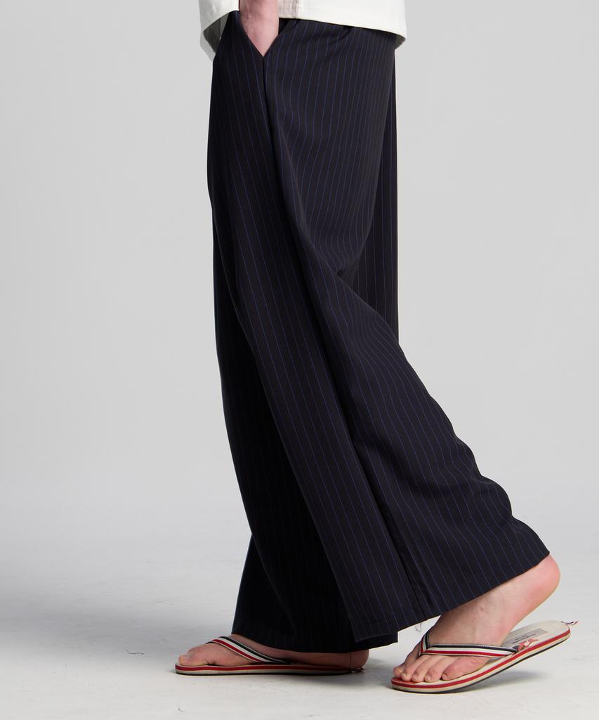 TENER St Striped Open Wide Pants Navy