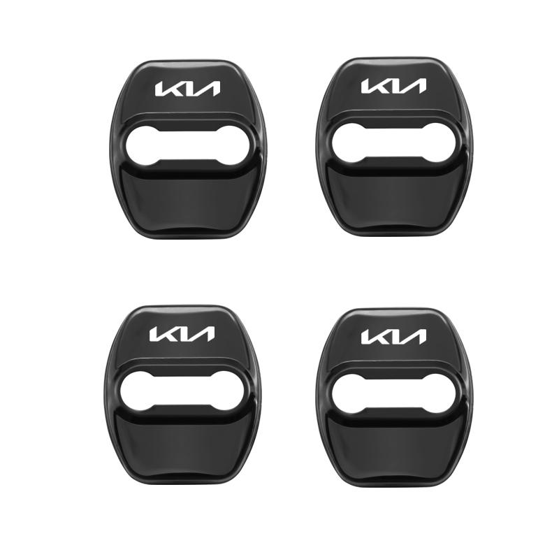 Cqgntp1 4Pcs Car Door Lock Cover Stainless Steel Protection Accessories For Kia GT-Line Sportage Ceed Rio Picanto Sorento Soul Cerato