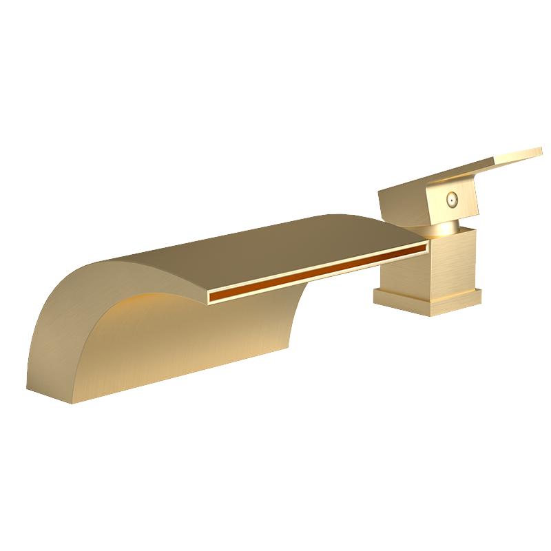 Brushed Gold/Black/Chrome Bathroom Bathtub Faucet Brass Double Handle Waterfall Water Bath Faucet Split Shower Faucet