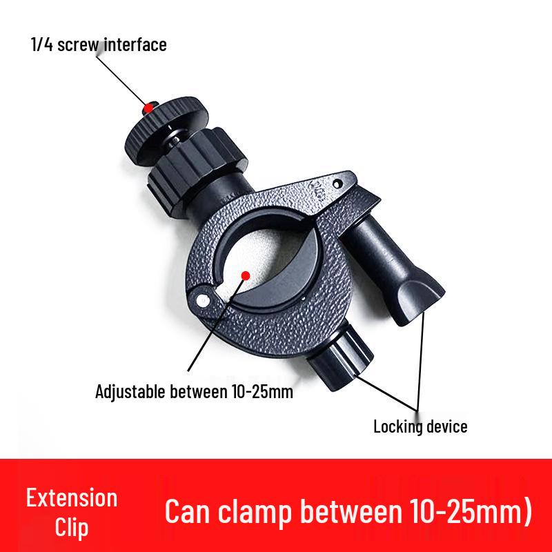 Universal Tripod Mount: Mobile, Tablet & Camera Adapter for Horizontal/Vertical Shooting - Live Streaming Accessory Clip