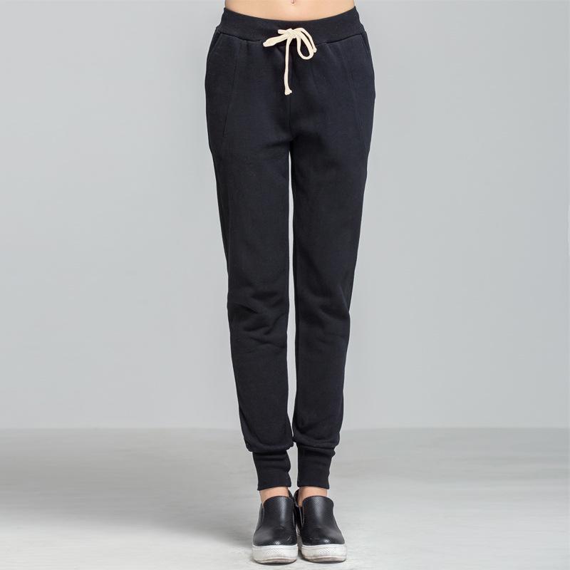 Women's Fleece-Lined Loose Fit Harem Sweatpants - Plus Size Casual Autumn Sports Pants