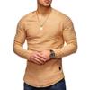 Men S Round Neck Slim Fit Long Sleeve T Shirt With Arm Zipper Western Casual Style