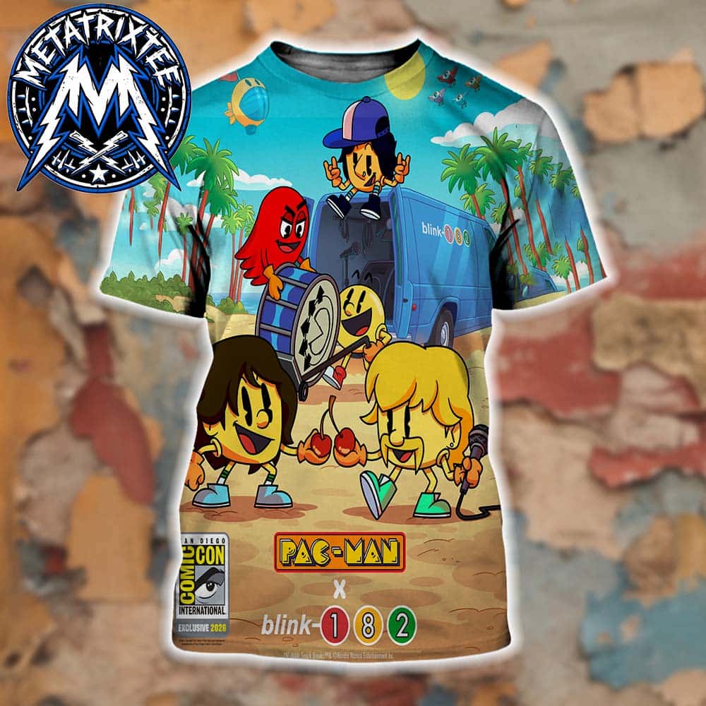 Blink-182 Take Off Your Pants and Jacket 25th Anniversary Pac-Man Comic-Con 2026 All Over Print Shirt